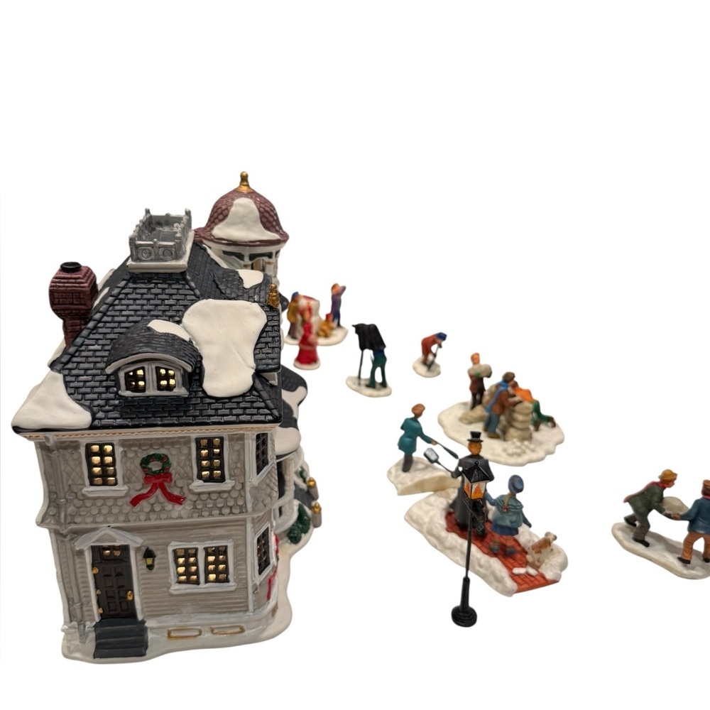 Lemax 2001 Laurel House 12 Piece Set with Original Box #16243 Damage - Picture 6 of 17